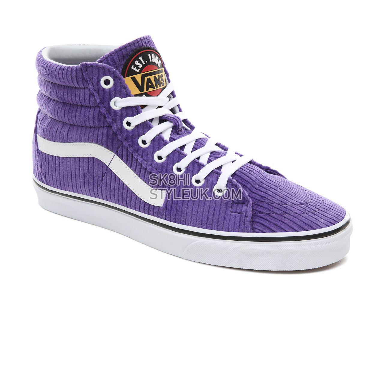 Vans Design Assembly Corduroy Sk8-Hi Classic Womens - (Design Assembly) Heliotrope/True White VA38GEU7C Shoes