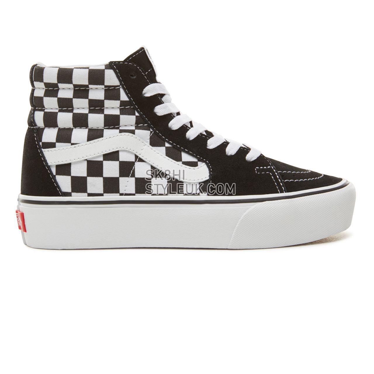 Vans Suede Checkerboard Sk8-Hi Platform 2.0 Classic Womens - Checkerboard/True White VA3TKNQXH Shoes