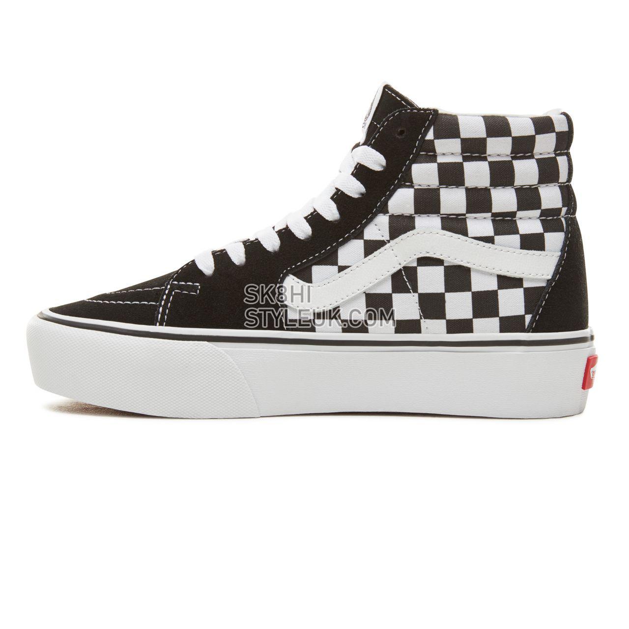 Vans Suede Checkerboard Sk8-Hi Platform 2.0 Classic Womens - Checkerboard/True White VA3TKNQXH Shoes