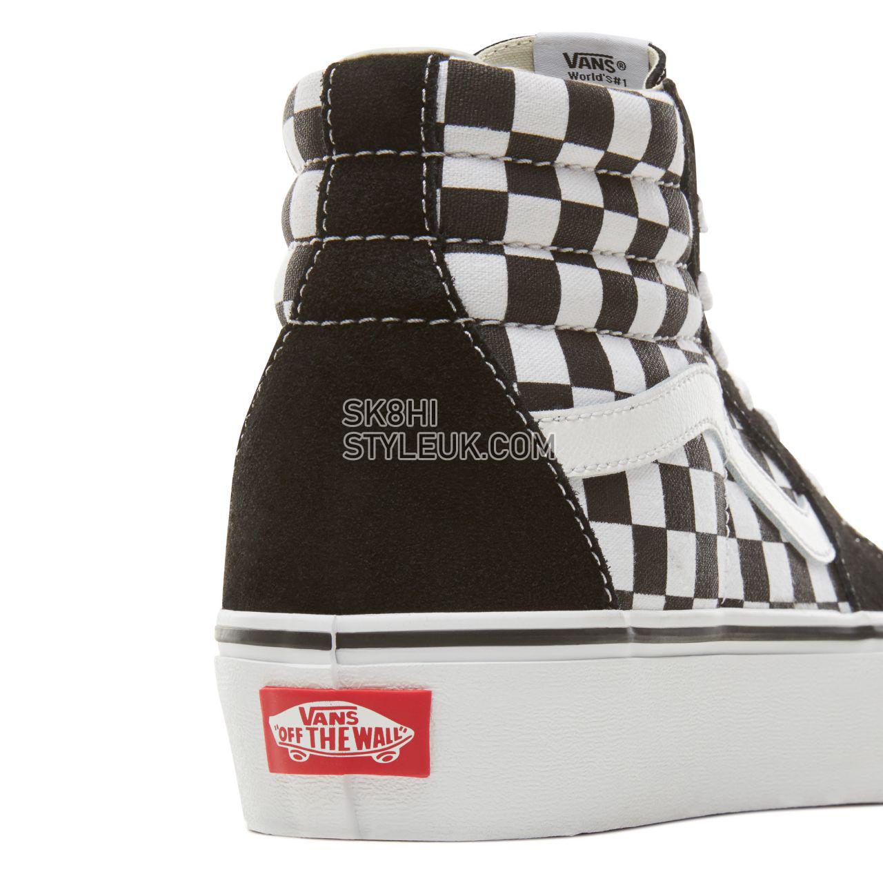 Vans Suede Checkerboard Sk8-Hi Platform 2.0 Classic Womens - Checkerboard/True White VA3TKNQXH Shoes