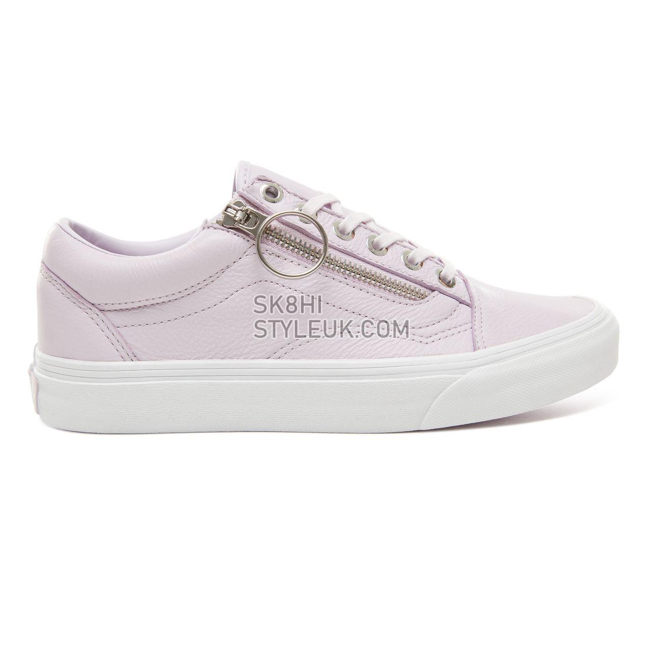 Vans Metal Hardware Old Skool Zip Classic Womens - (Metal Hardware) Lavender Fog/True White VA3493UB9 Shoes