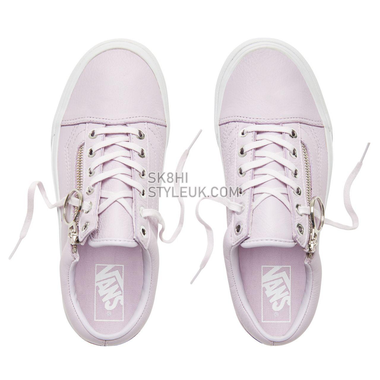 Vans Metal Hardware Old Skool Zip Classic Womens - (Metal Hardware) Lavender Fog/True White VA3493UB9 Shoes