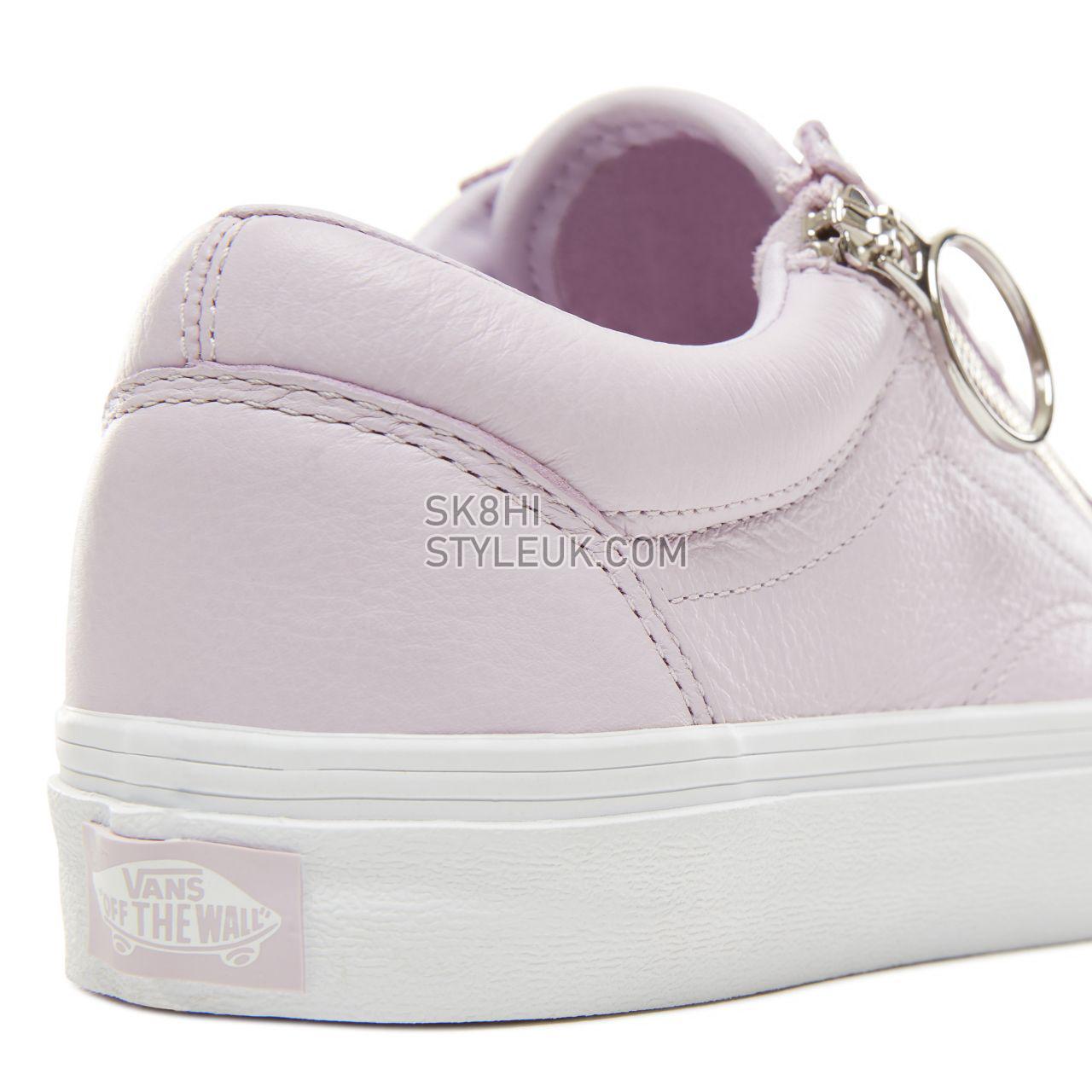 Vans Metal Hardware Old Skool Zip Classic Womens - (Metal Hardware) Lavender Fog/True White VA3493UB9 Shoes