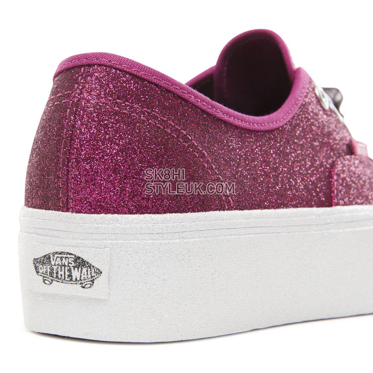 Vans Glitter Authentic Platform 2.0 Classic Womens - (Glitter) Wild Aster/True White VN0A3AV8UJQ Shoes