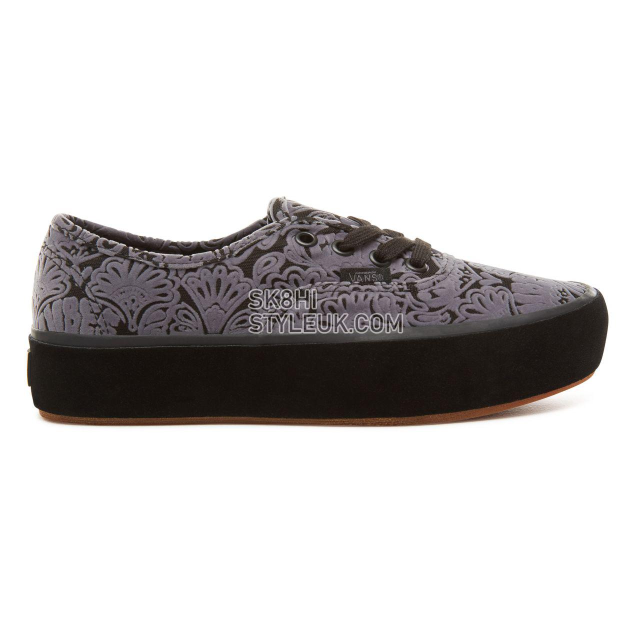 Vans Sidewall Wrap Authentic Platform 2.0 Classic Womens - (Sidewall Wrap) Suede/Black VA3AV8U6N Shoes