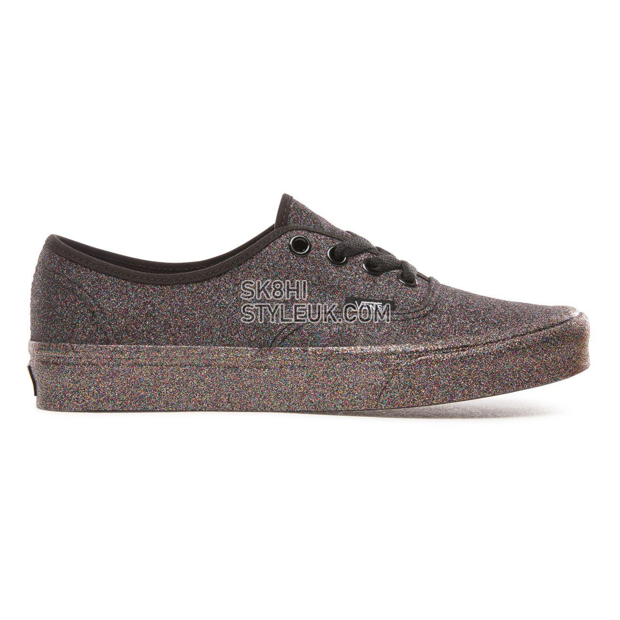 Vans Rainbow Glitter Authentic Classic Womens - (Rainbow Glitter) Black/Black VN0A38EMUKN Shoes