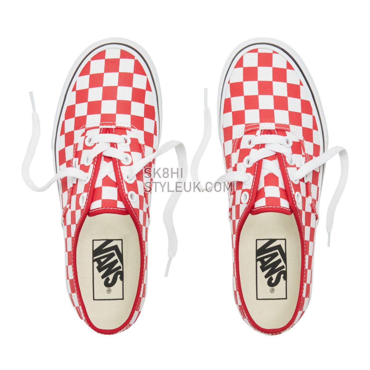 Vans Checkerboard Authentic Platform 2.0 Classic Womens - (Checkerboard) Racing Red/True White VA3AV8S4E Shoes