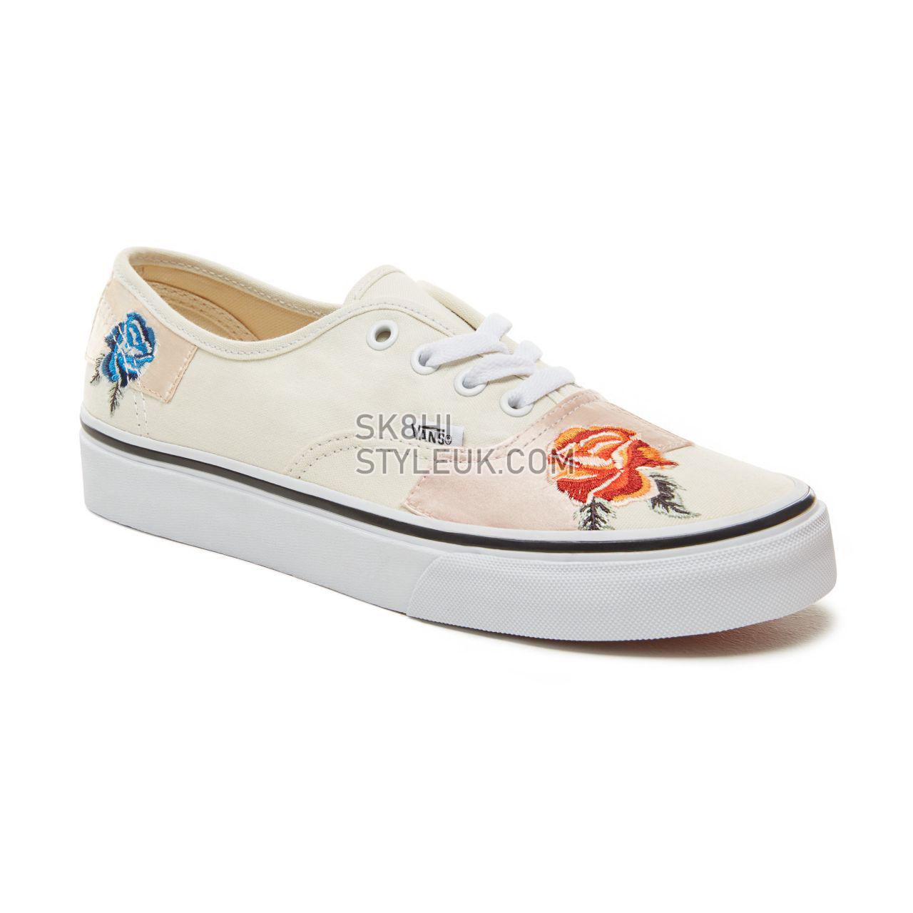 Vans Satin Patchwork Authentic Classic Womens - (Satin Patchwork) Classic White/True White VA38EMU5Q Shoes