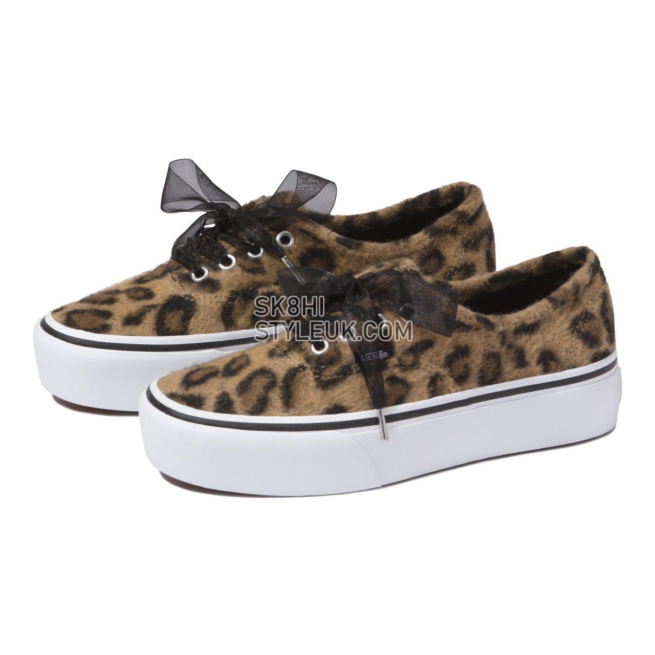 Vans Fuzzy Authentic Platform 2.0 Classic Womens - (Fuzzy) Leopard/True White VN0A3AV8RSO Shoes