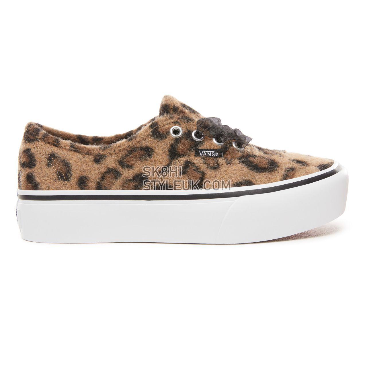 Vans Fuzzy Authentic Platform 2.0 Classic Womens - (Fuzzy) Leopard/True White VN0A3AV8RSO Shoes