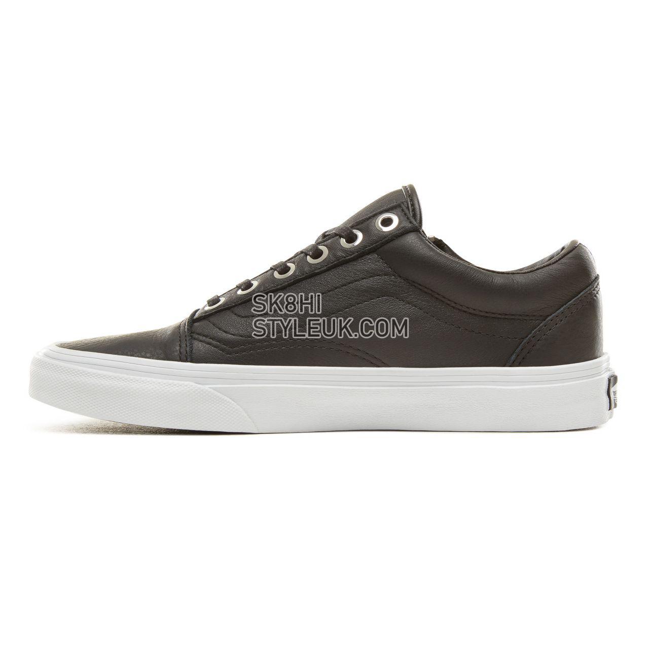 Vans Metal Hardware Old Skool Zip Classic Womens - (Metal Hardware) Black/True White VA3493UB8 Shoes