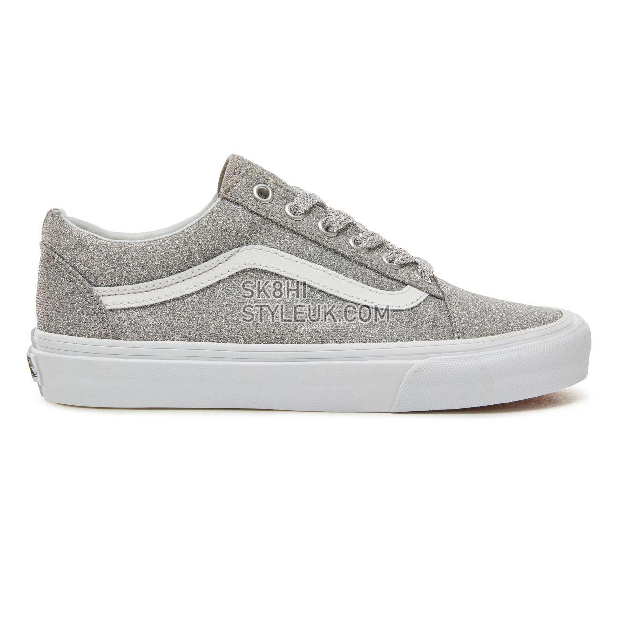 Vans Lurex Glitter Old Skool Classic Womens - (Lurex Glitter) Silver/True White VA38G1UAW Shoes