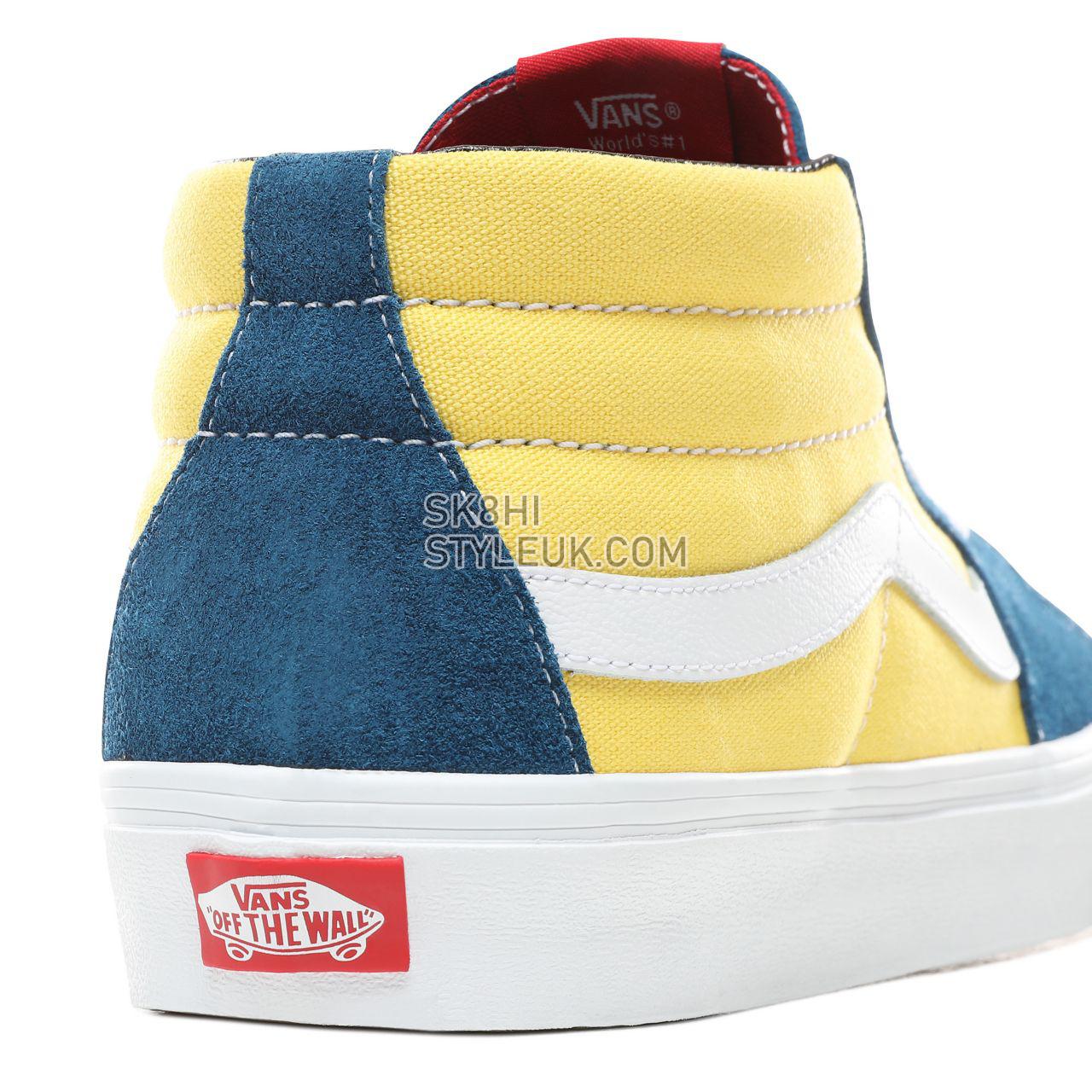 Vans Retro Skate Sk8-Mid Classic Mens Womens - (Retro Skate) Sailor Blue/Aspen Gold VN0A3WM3VSW Shoes