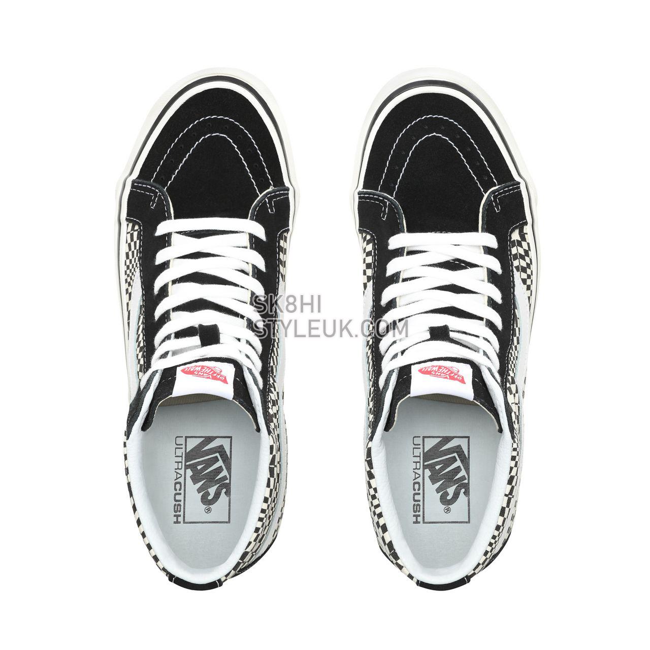 Vans Anaheim Factory Sk8-Hi 38 Dx Classic Mens Womens - (Anaheim Factory) Og Black/White/Warp Check VN0A38GFVMY Shoes