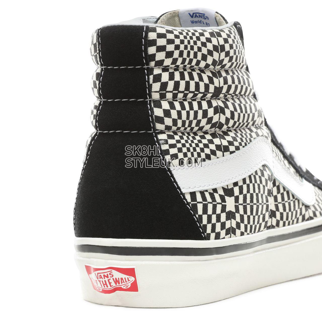 Vans Anaheim Factory Sk8-Hi 38 Dx Classic Mens Womens - (Anaheim Factory) Og Black/White/Warp Check VN0A38GFVMY Shoes