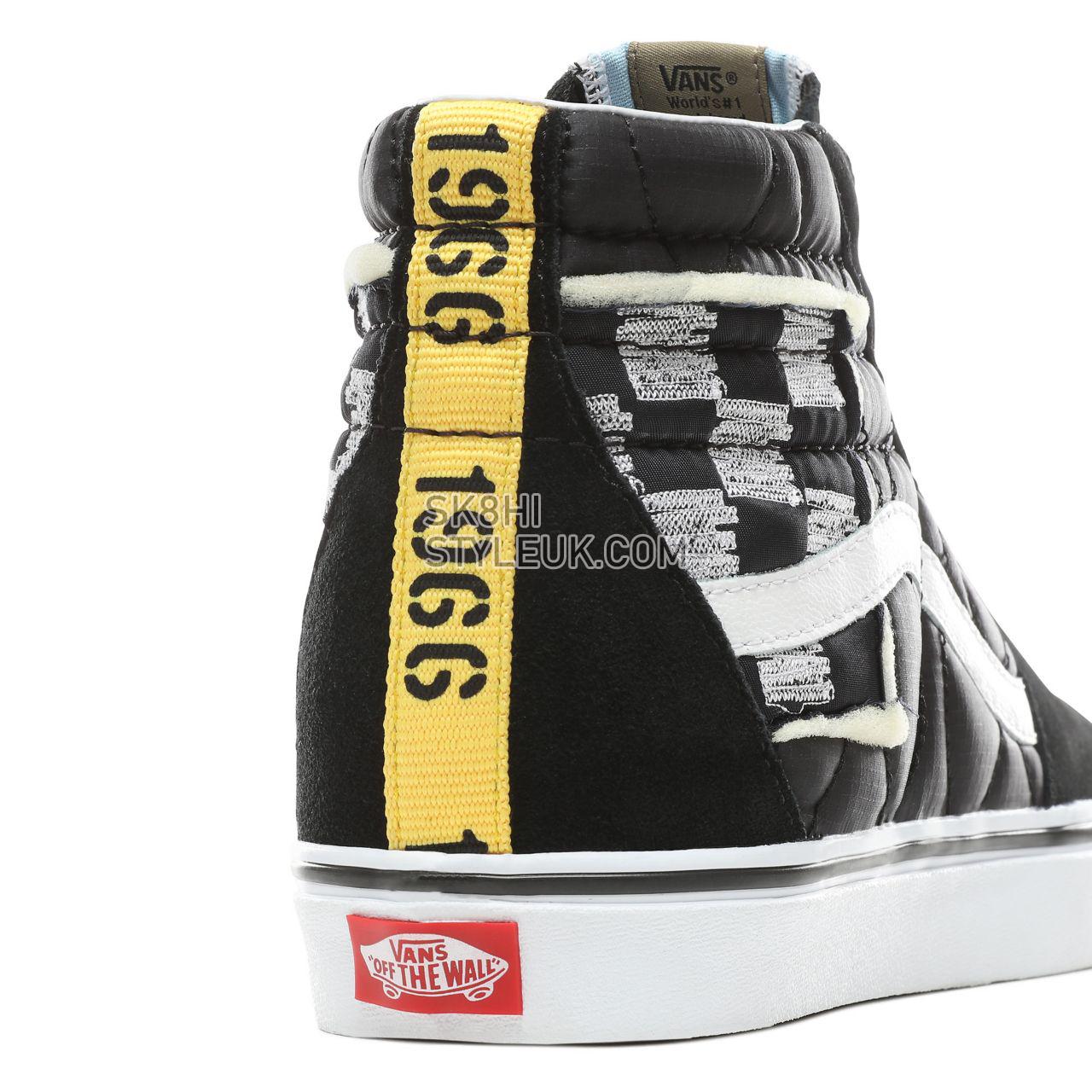 Vans Mixed Quilting Sk8-Hi Classic Mens Womens - (Mixed Quilting) Black/True White VN0A38GEVP6 Shoes