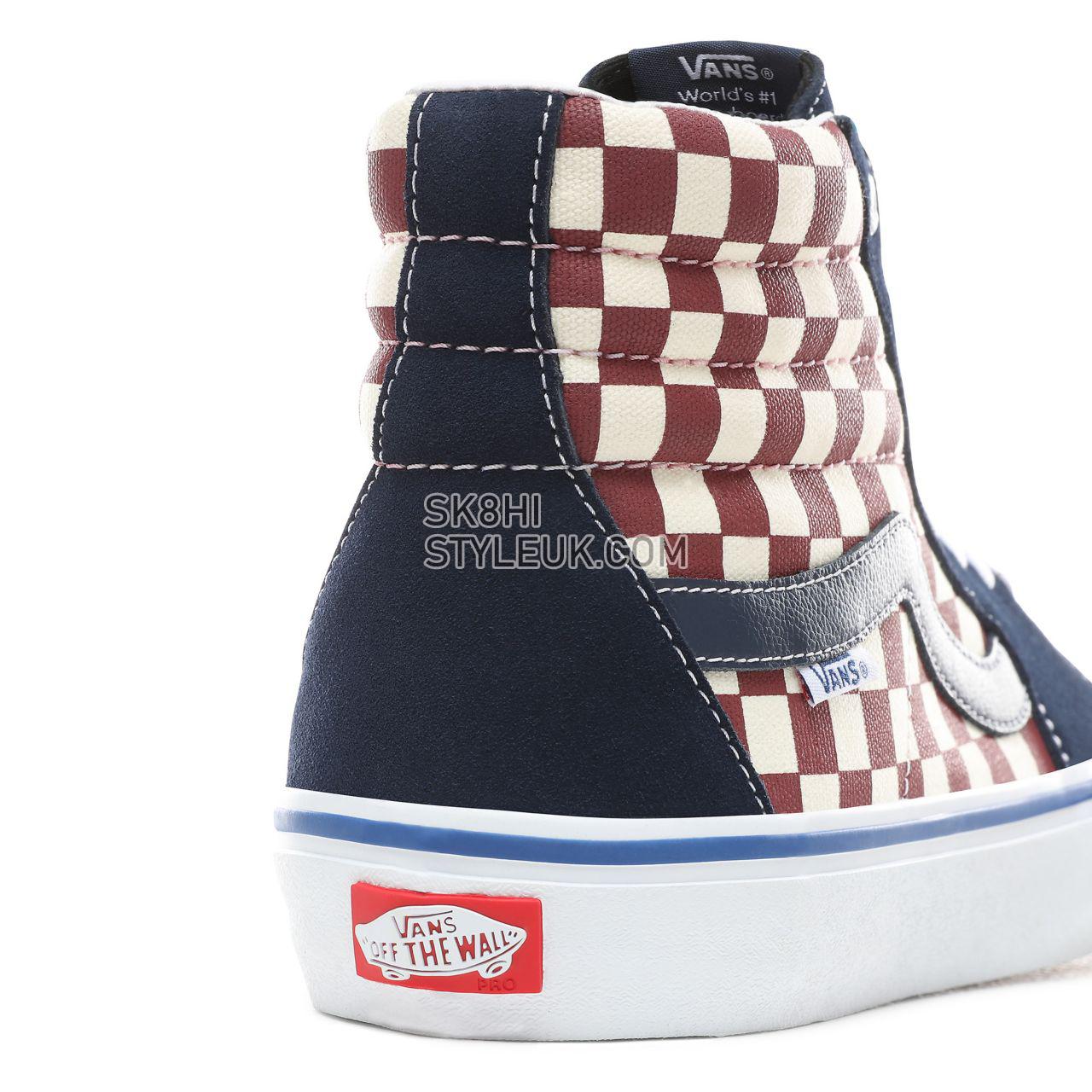 Vans Checker Sk8-Hi Pro Classic Mens Womens - (Checker) Dress Blues VN0A45JDVG8 Shoes