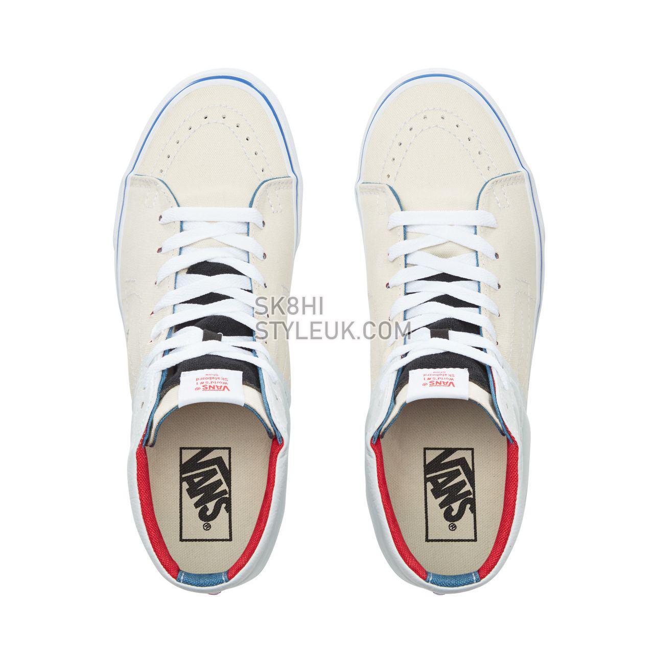 Vans Outside In Sk8-Hi Classic Mens Womens - (Outside In) Natural/Stv Navy/Red VN0A38GEVME Shoes