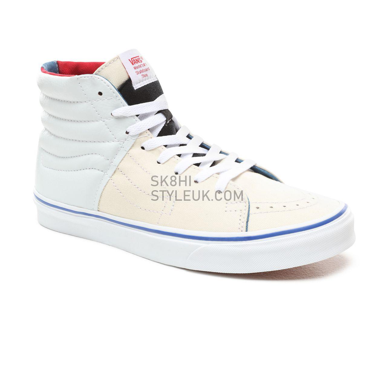 Vans Outside In Sk8-Hi Classic Mens Womens - (Outside In) Natural/Stv Navy/Red VN0A38GEVME Shoes