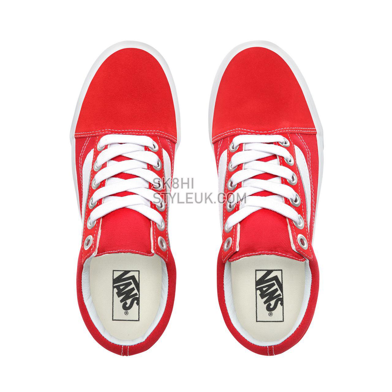 Vans Old Skool OS Classic Mens Womens - Racing Red/True White VN0A3WLYJV6 Shoes