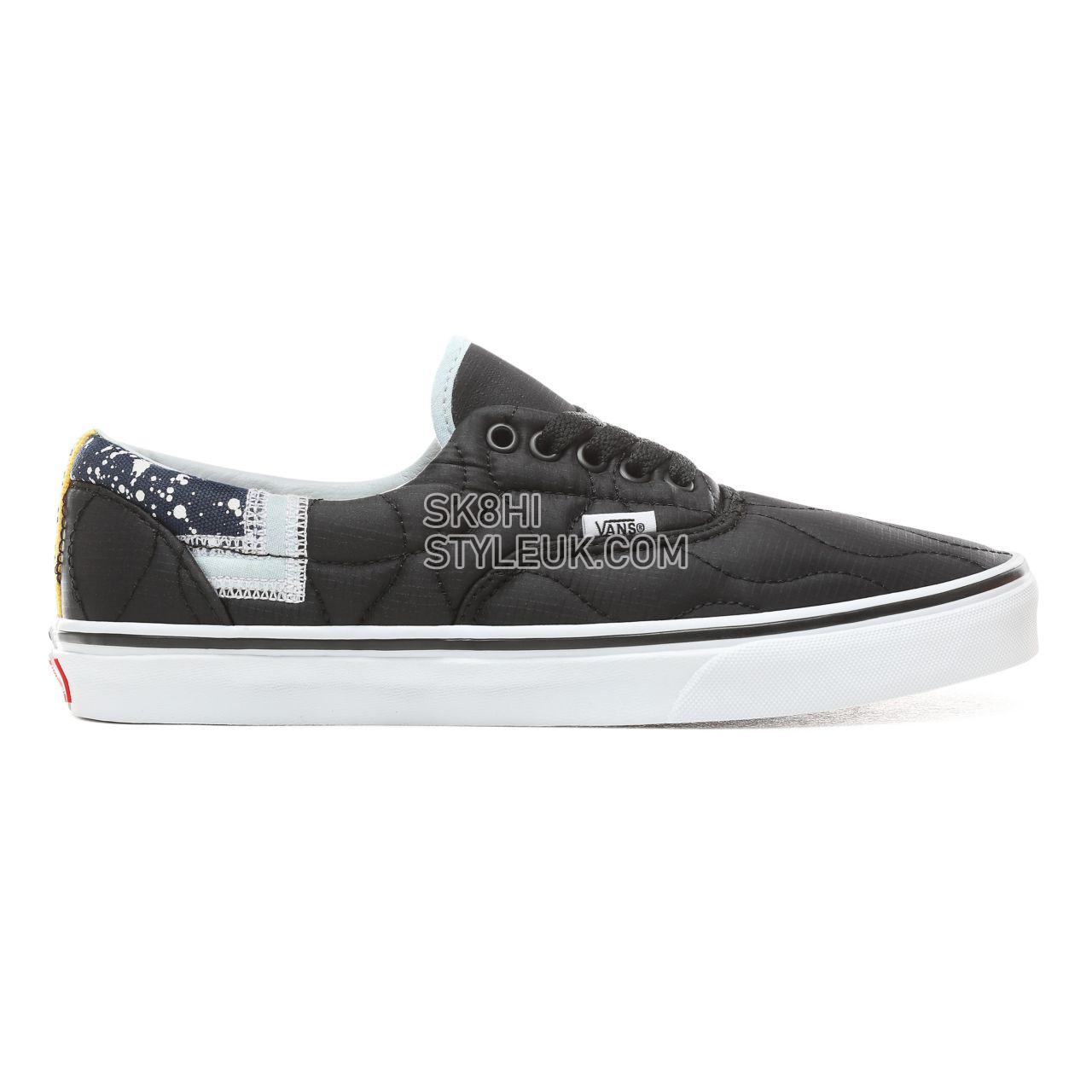 Vans Mixed Quilting Era Classic Mens Womens - (Mixed Quilting) Black/True White VN0A38FRVP6 Shoes