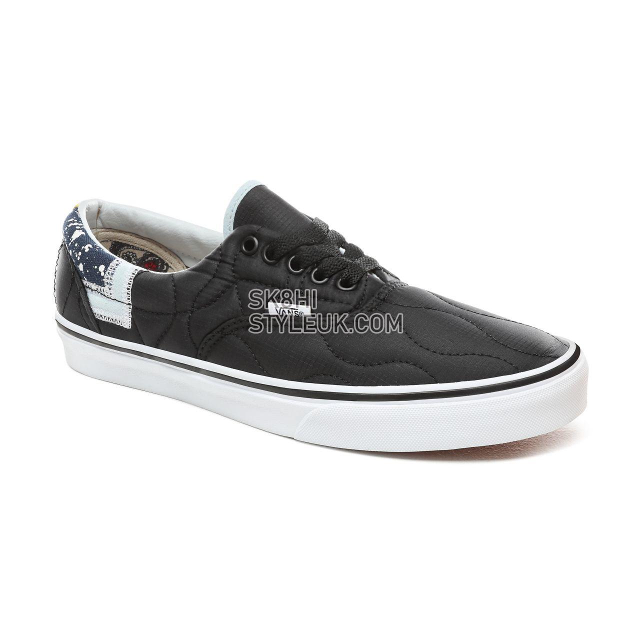 Vans Mixed Quilting Era Classic Mens Womens - (Mixed Quilting) Black/True White VN0A38FRVP6 Shoes