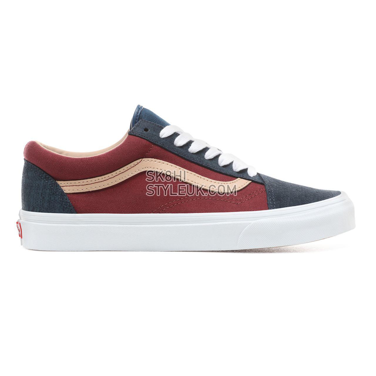 Vans Textured Suede Old Skool Classic Mens Womens - (Textured Suede) Sailor Blue/Port VN0A38G1VMN Shoes