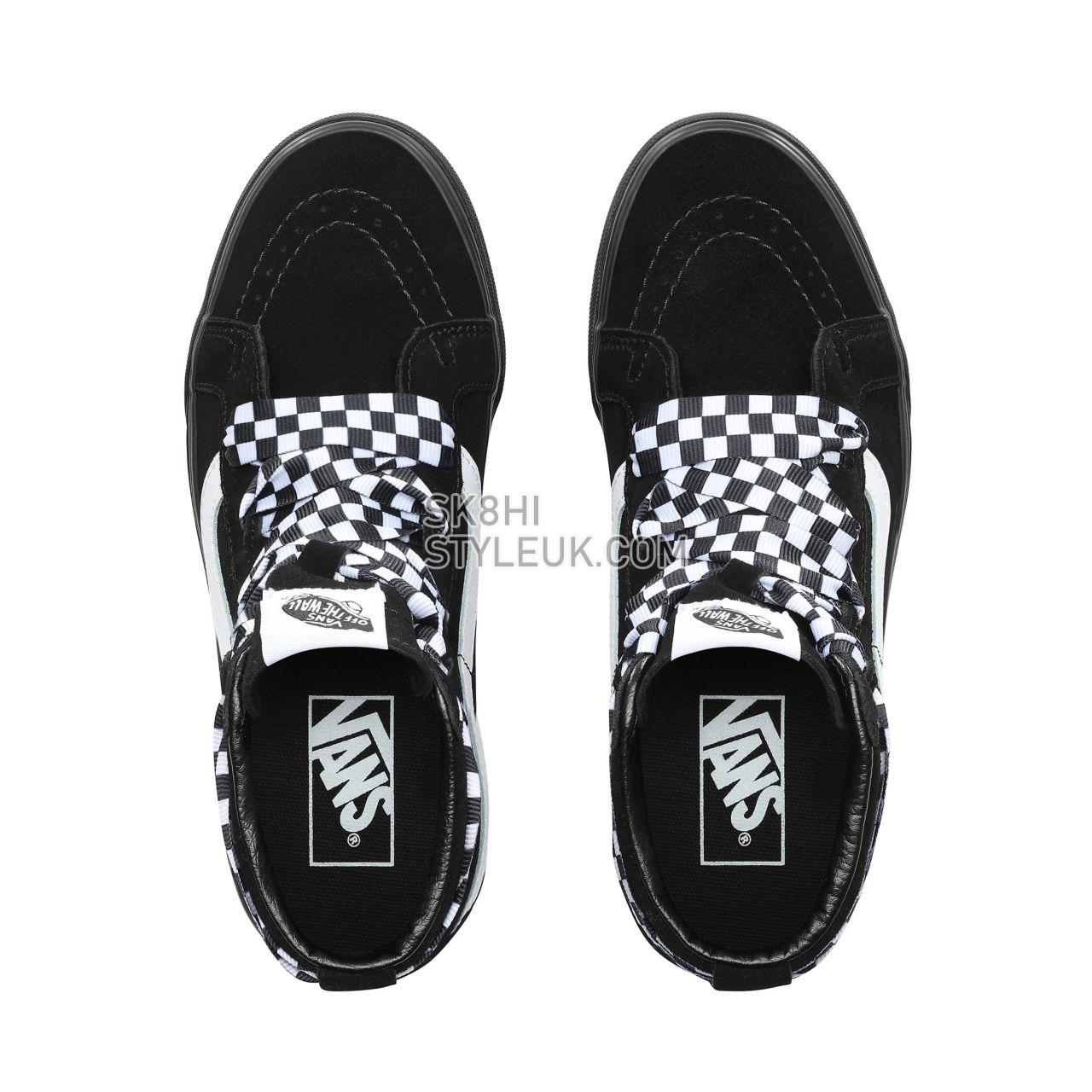 Vans Check Wrap Sk8-Hi Alt Lace Classic Womens - (Check Wrap) Black/Black VN0A3TKLVL5 Shoes