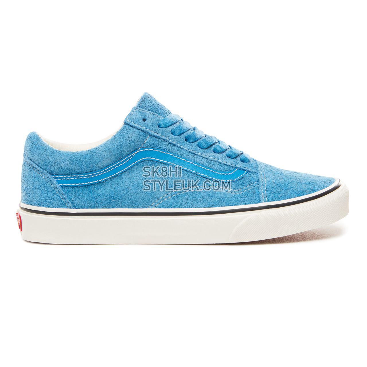 Vans Hairy Suede Old Skool Classic Mens Womens - (Hairy Suede) Indigo Bunting/Snow White VN0A38G1UNH Shoes