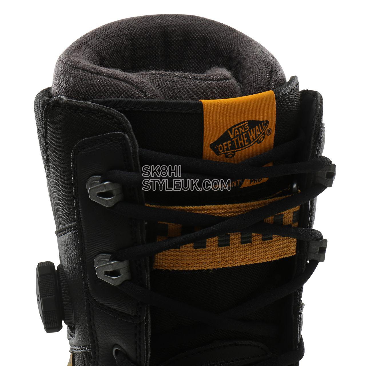 Vans Implant Pro Snowboard Boots Mens Womens - Black/Yellow VN0A3TFLY23 Shoes