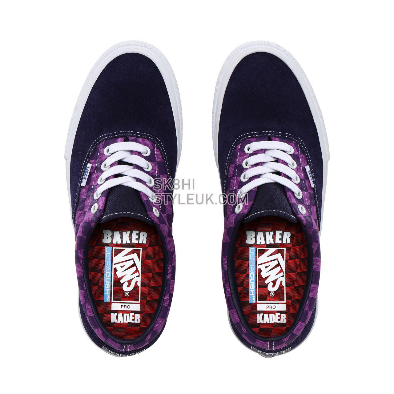 Vans x Baker Era Pro Classic Mens Womens - (Baker) Kader/purple check VN0A45JASWA Shoes