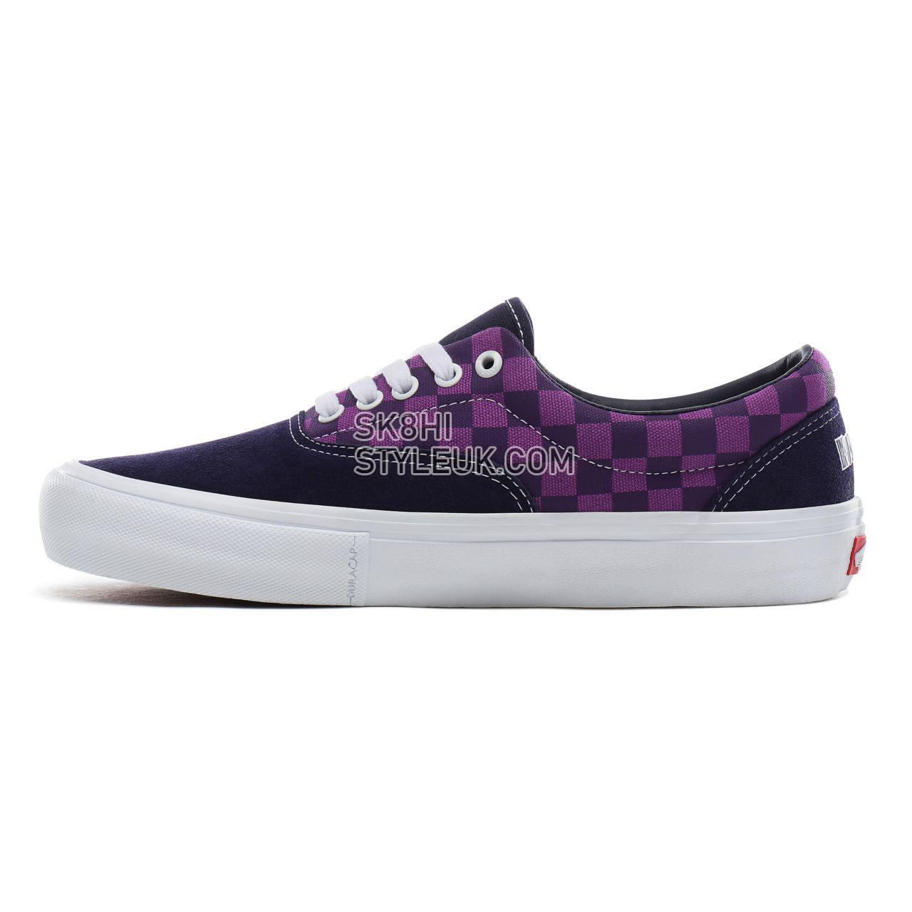 Vans x Baker Era Pro Classic Mens Womens - (Baker) Kader/purple check VN0A45JASWA Shoes