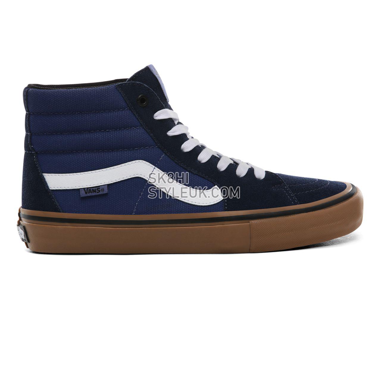 Vans Rainy Day Sk8-Hi Pro Classic Mens Womens - (Rainy Day) navy/gum VN0A45JDST8 Shoes