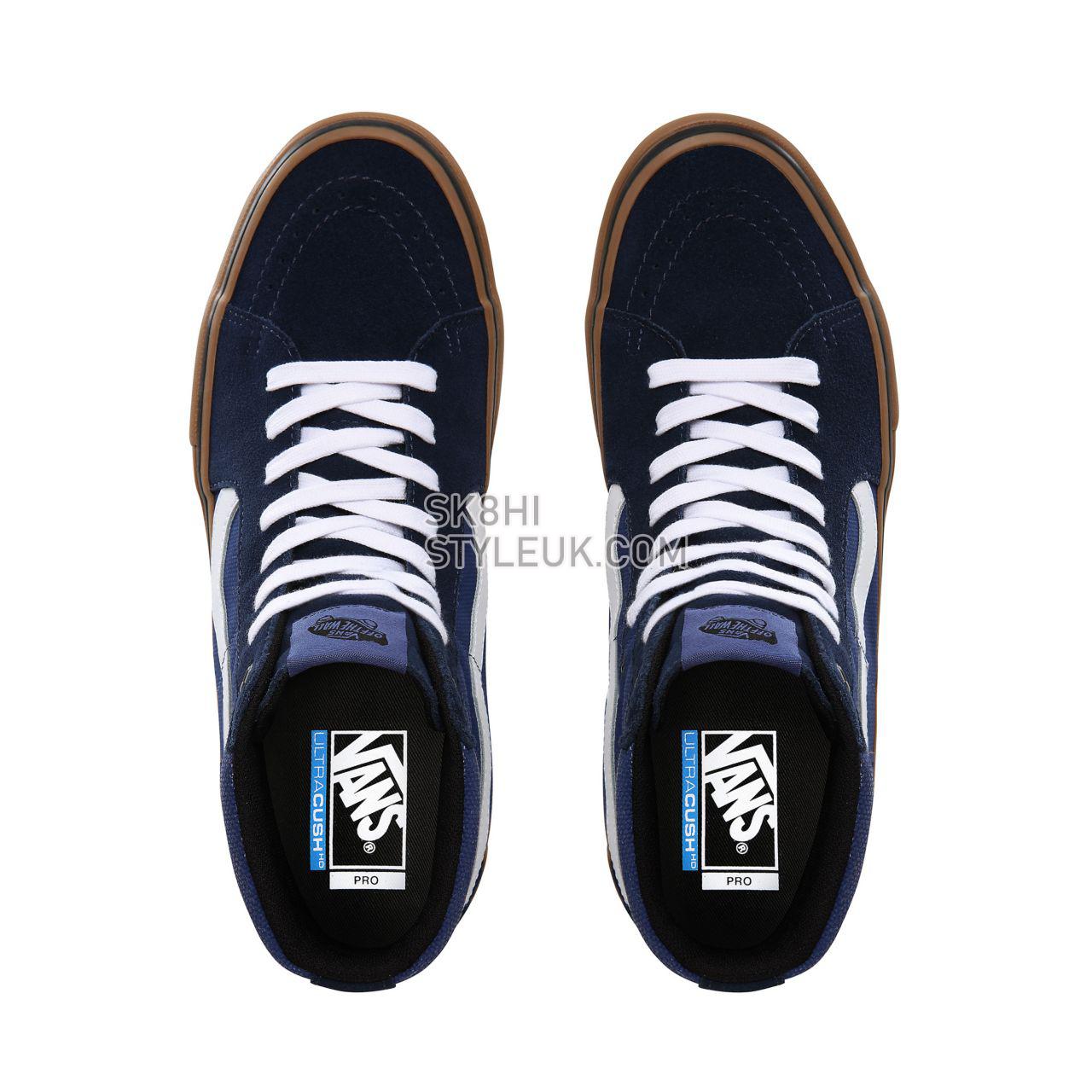 Vans Rainy Day Sk8-Hi Pro Classic Mens Womens - (Rainy Day) navy/gum VN0A45JDST8 Shoes