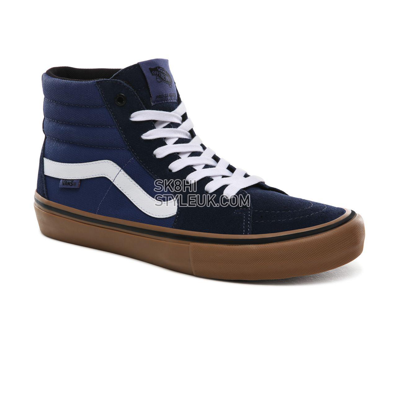 Vans Rainy Day Sk8-Hi Pro Classic Mens Womens - (Rainy Day) navy/gum VN0A45JDST8 Shoes