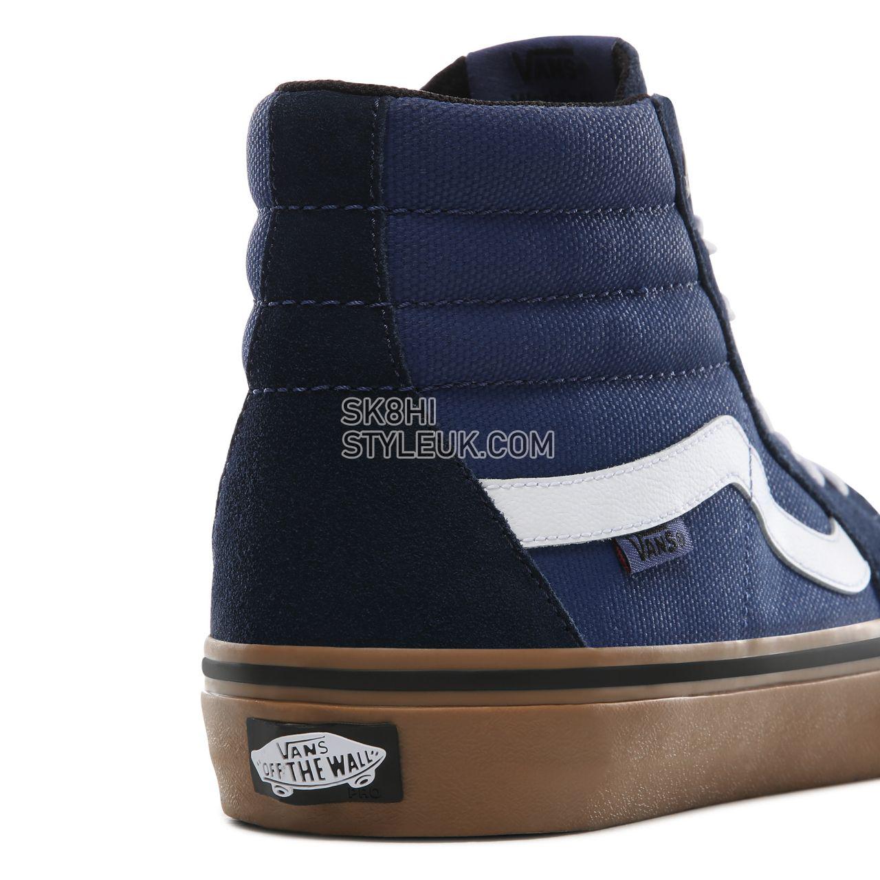 Vans Rainy Day Sk8-Hi Pro Classic Mens Womens - (Rainy Day) navy/gum VN0A45JDST8 Shoes