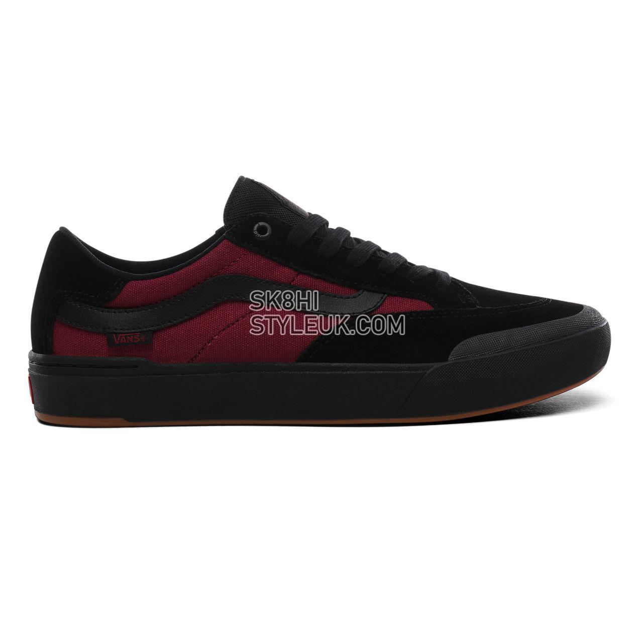 Vans Punk Berle Pro Classic Mens Womens - (Punk) black/beet red VN0A3WKXSTK Shoes