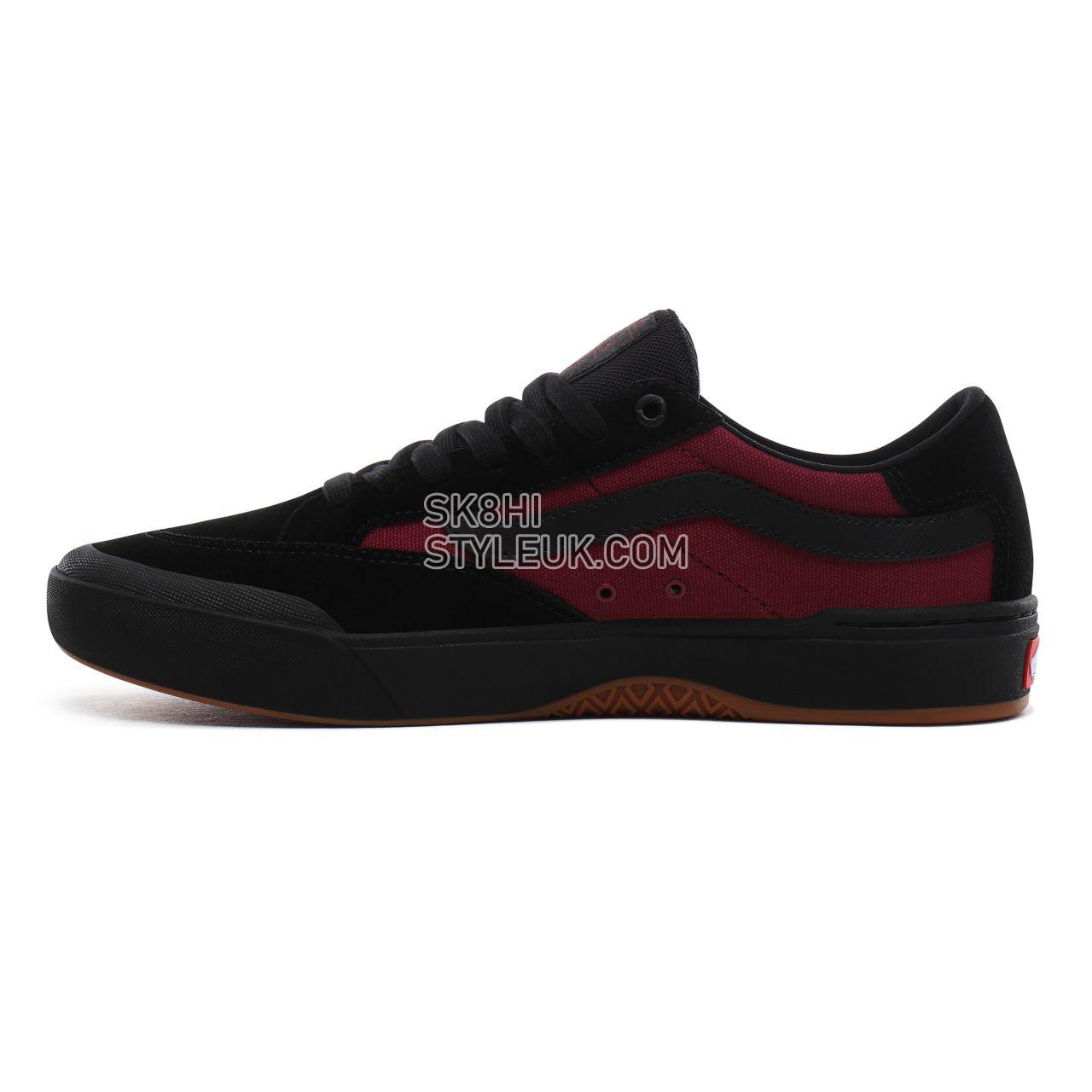 Vans Punk Berle Pro Classic Mens Womens - (Punk) black/beet red VN0A3WKXSTK Shoes