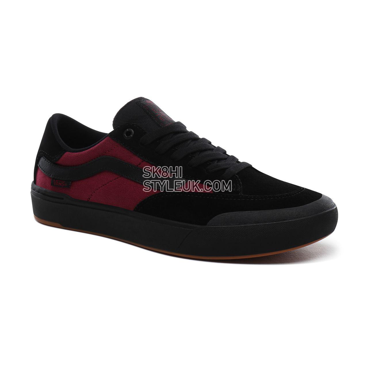 Vans Punk Berle Pro Classic Mens Womens - (Punk) black/beet red VN0A3WKXSTK Shoes