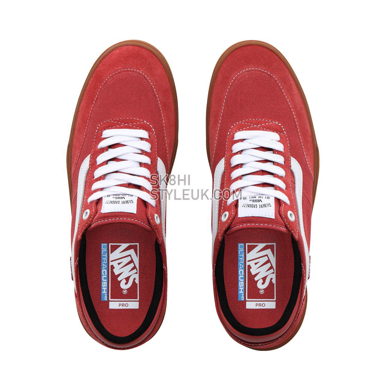 Vans Gum Gilbert Crockett 2 Pro Classic Mens Womens - (Gum) Mineral Red/True White VN0A38COXQ5 Shoes