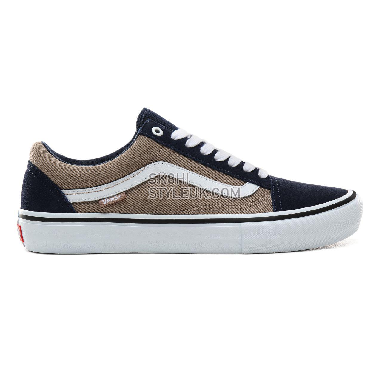 Vans Twill Old Skool Pro Mens Womens - (Twill) Dress Blues/Portabella VN0A45JCUZ0 Shoes