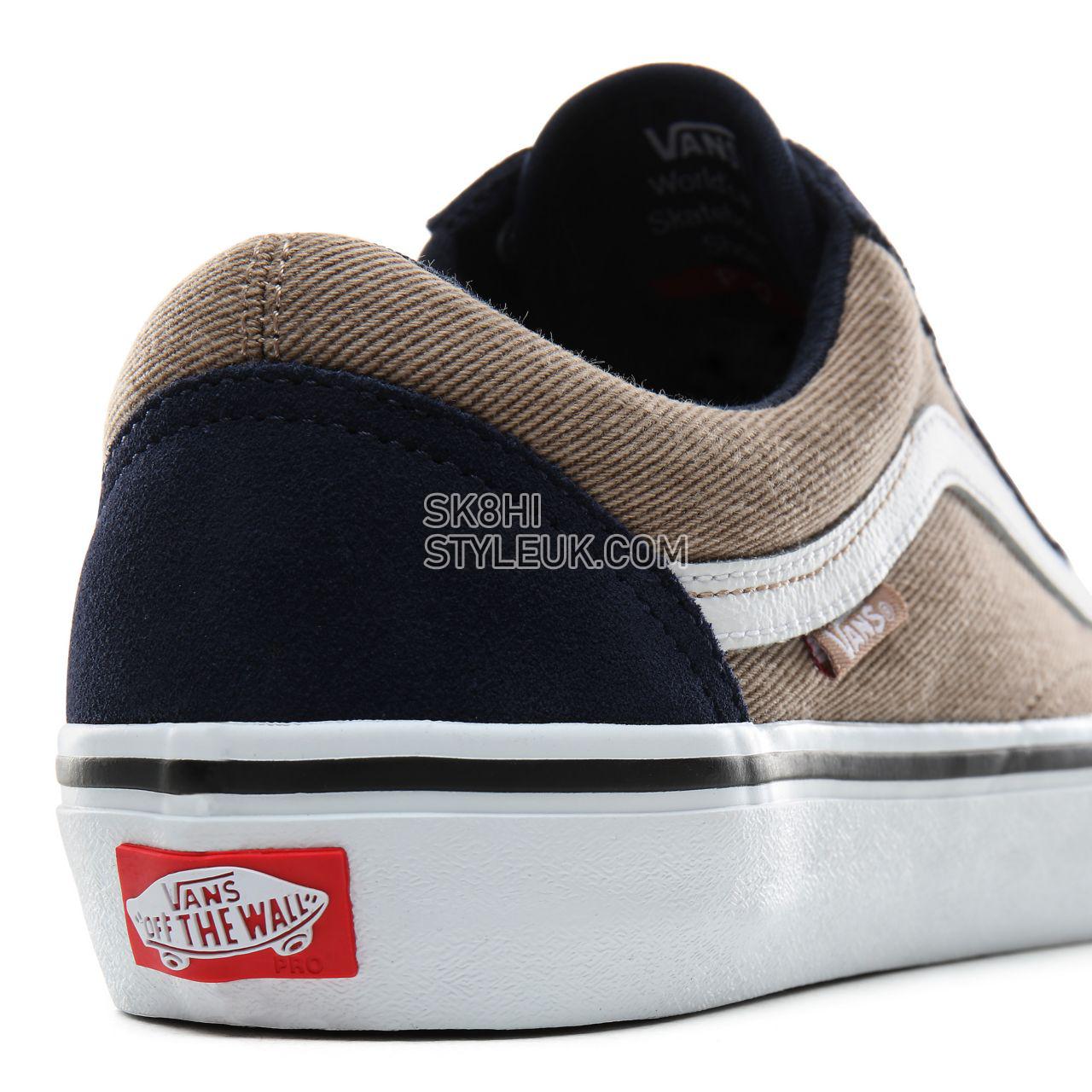 Vans Twill Old Skool Pro Mens Womens - (Twill) Dress Blues/Portabella VN0A45JCUZ0 Shoes