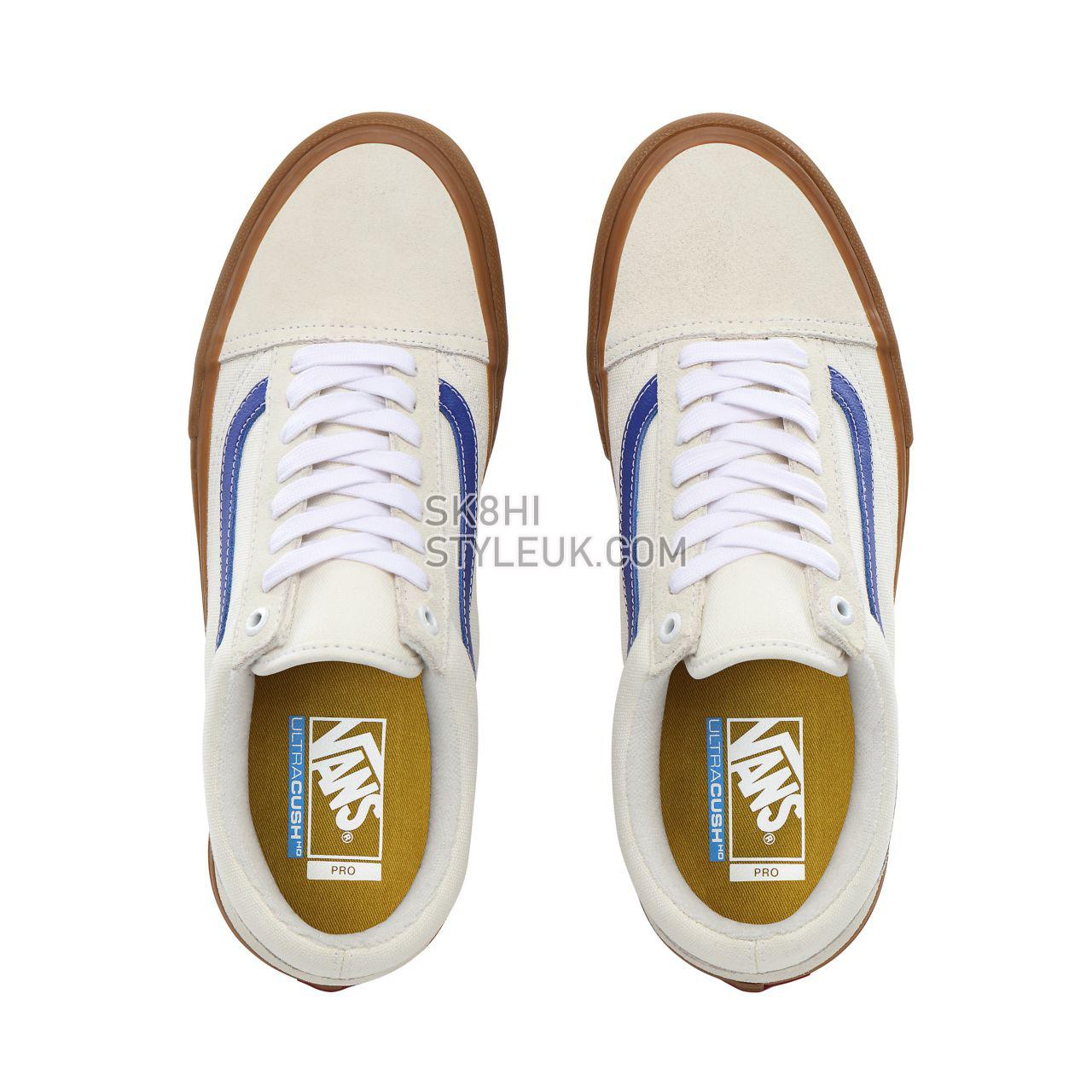 Vans Old Skool Pro Classic Mens Womens - marshmallow/blue/gum VN0A45JCSXO Shoes