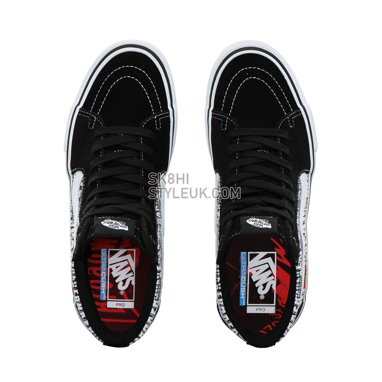 Vans x Baker Sk8-Hi Pro Classic Mens Womens - (Baker) Black/White VN0A45JDV0B Shoes