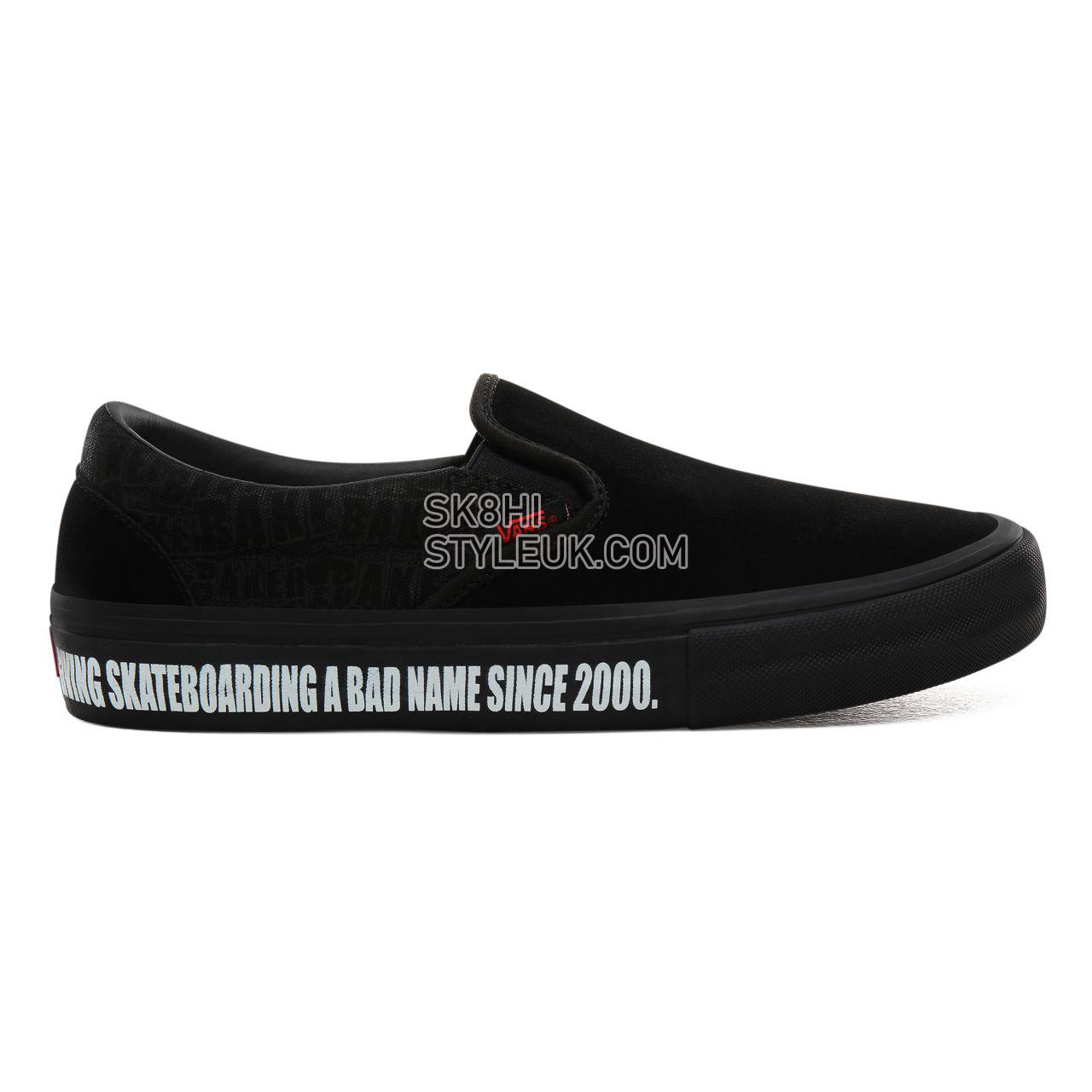 Vans x Baker Slip-On Pro Classic Mens Womens - (Baker) Black/Black/Red VN0A347VV0H Shoes