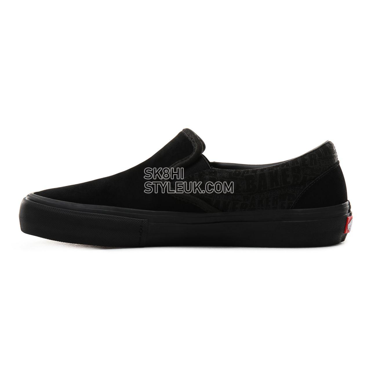 Vans x Baker Slip-On Pro Classic Mens Womens - (Baker) Black/Black/Red VN0A347VV0H Shoes