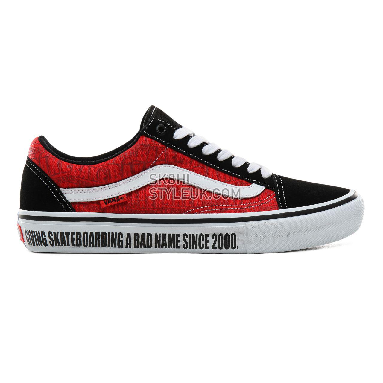 Vans x Baker Old Skool Pro Classic Mens Womens - (Baker) Black/White/Red VN0A45JCUZV Shoes