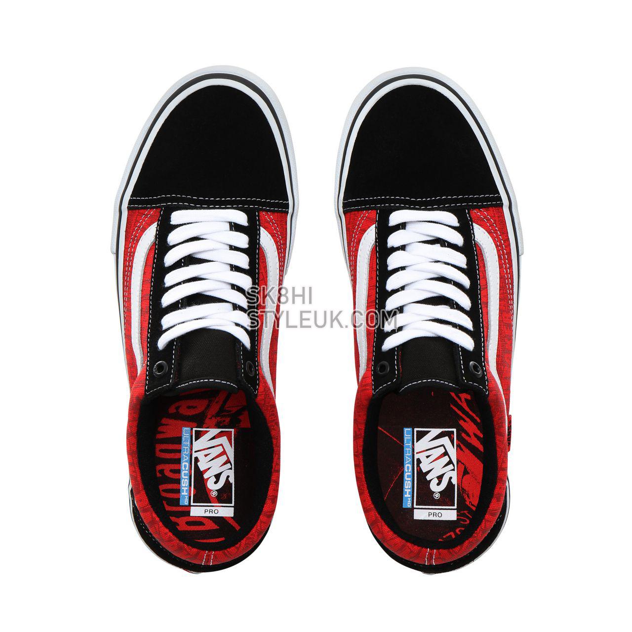 Vans x Baker Old Skool Pro Classic Mens Womens - (Baker) Black/White/Red VN0A45JCUZV Shoes