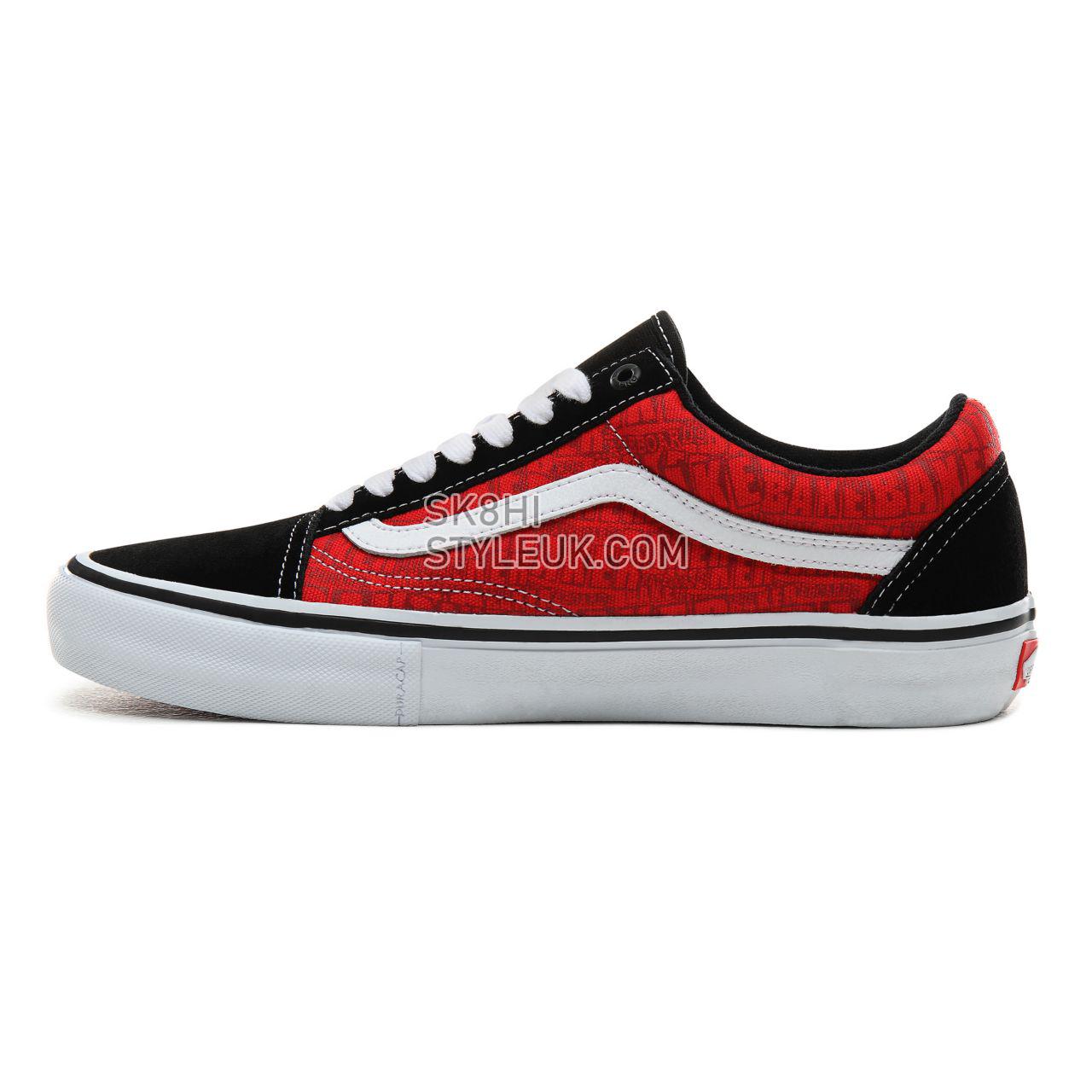 Vans x Baker Old Skool Pro Classic Mens Womens - (Baker) Black/White/Red VN0A45JCUZV Shoes