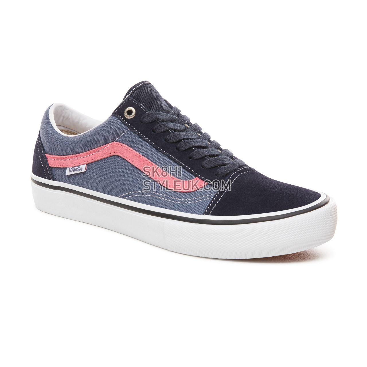 Vans Old Skool Pro Classic Mens Womens - Sky Captain/Pink VN000ZD4UHR Shoes